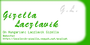 gizella laczlavik business card